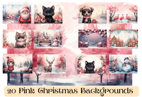 20 Pink Christmas Backgrounds: A Modern Holiday Design Kit