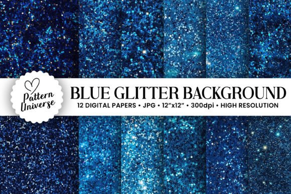 Blue Glitter Seamless Backgrounds: A Designer's Sparkling Asset