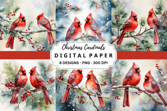 Christmas Cardinals Backgrounds: Festive Design Assets for Every Project