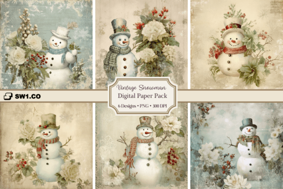 Cozy Nostalgia: Using Vintage Christmas Snowman Backgrounds