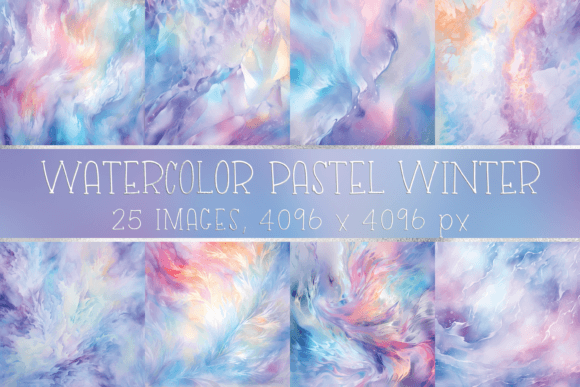 Embrace the Chill: Crafting with Watercolor Pastel Winter Backgrounds