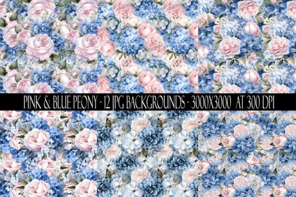 Exploring the Charm of Pink and Blue Peony Backgrounds