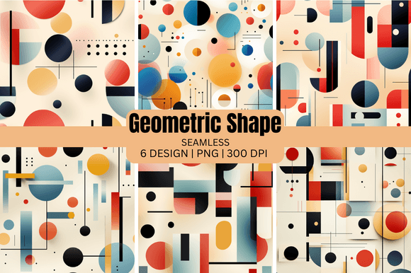 Geometric Shape Seamless Backgrounds for Modern Design Projects