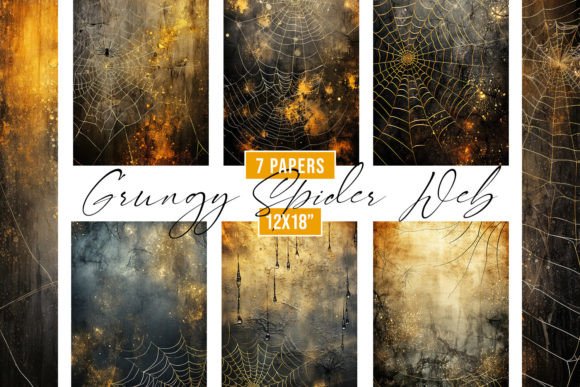 Grungy Spider Web Backgrounds for Hauntingly Beautiful Designs
