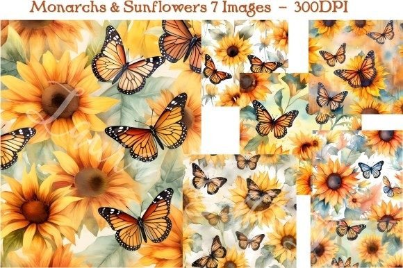 Monarch Butterfly Sunflower Backgrounds: Your Creative Toolkit