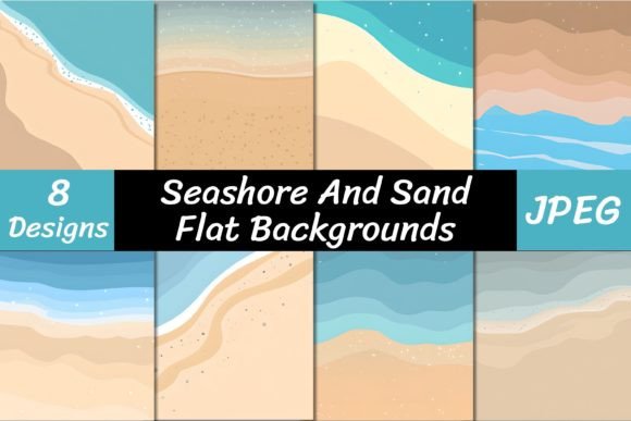 Seashore and Sand Flat Backgrounds: A Coastal Design Toolkit