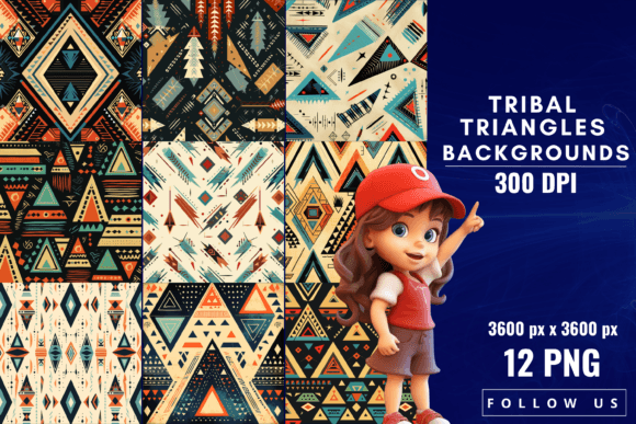Tribal Triangles Backgrounds: Geometric Heritage for Modern Design