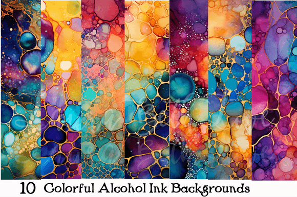 Unleashing Creativity with Colorful Rainbow Alcohol Ink Backgrounds