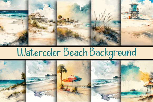 Watercolor Beach Backgrounds: Your Digital Escape to Coastal Calm