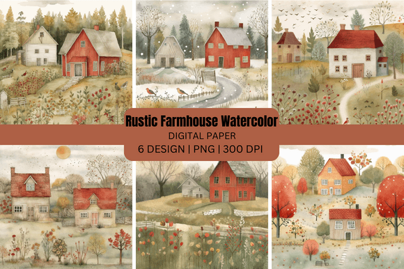Watercolor Rustic Farmhouse Backgrounds: A Designer’s Guide to Authentic Charm