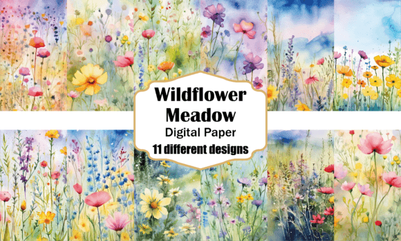 Watercolor Wildflower Meadow Backgrounds: A Designer's Guide